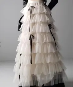 me+em select ストラップリボンバレエコアチュールスカート