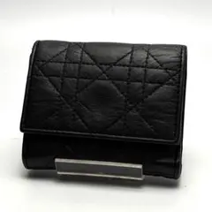 正規品 美品 Dior レディディオール カナージュ ロータスウォレット 財布のサムネイル