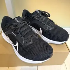 25.5 ナイキ エアズーム ペガサス 40 ワイド nike ランニング 黒