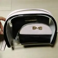 VICTORIA'S SECRET ポーチ3点 ピンク×黒 バラ売り相談可