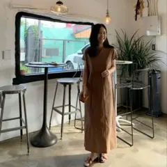 ストーリーナイン 新品未使用 カットソーワンピース ブラウン