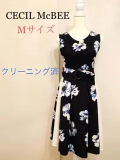 美品　セシルマクビー　花柄ワンピース　M  ハイグレードクリーニング済