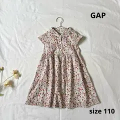 【GAP】 女の子 ワンピース 花柄 110 襟 半袖 キッズ スカート 小花柄
