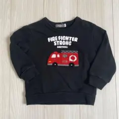 BABYDOLL 消防車刺繍 トレーナー 子供服　キッズトレーナー