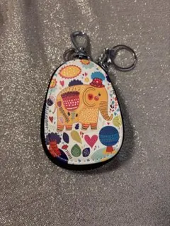 カラフル象デザインキーケース