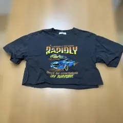 WEGO ダークグレー クロップドTシャツ M