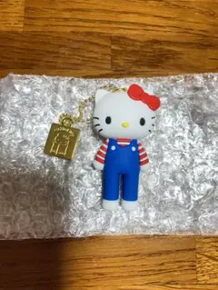ハローキティ展 シークレットマスコットチャーム オーバーオール キーホルダー