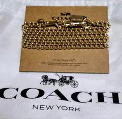 斜めがけ可COACH チェーンストラップ ゴールドのサムネイル