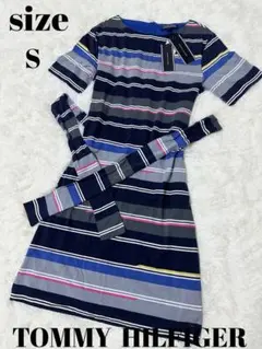 ♡新品♡タグ付きTOMMY HILFIGER ストライプ 半袖ワンピース Sのサムネイル