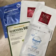 LET'S SKIN ヒアルロン酸 EGFシートマスク　フェイスパック5枚セット