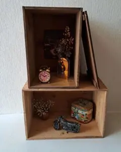 木箱　収納箱　2つセット　アンティーク　古道具