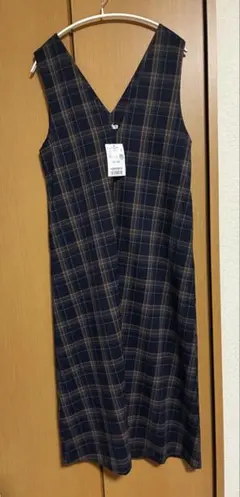 【新品未使用】ハニーズ チェック柄ジャンパースカート