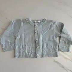 水色 ニットカーディガン ベビー用　80