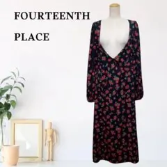 zB782【M】FOURTEENTH PLACE ワンピース フラワープリント