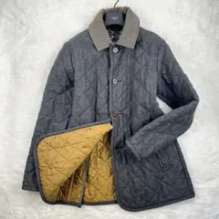 ラベンハム　ツイード　キルティングジャケット　48 くるみボタン　Pコート　L