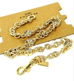 お花 フラワー 正規品 コーチ チェーン ショルダーストラップ 持ち手