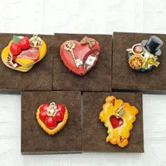 チェルシィ ハンドメイド フェイクスイーツ モチーフ リング 5点