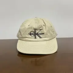 90s ck Calvin Klein jeans キャップ オフホワイト