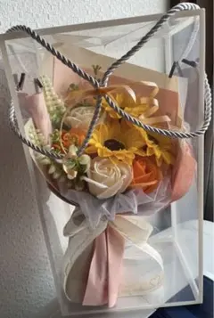 最終値下げ！造花ブーケ ひまわりとバラ入り