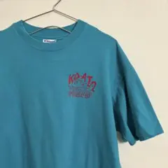古着-90's プリントTシャツ ブルー