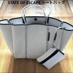 【大人気】ステイトオブエスケープ トートバッグ マザーズバッグ 白 ポーチ付のサムネイル
