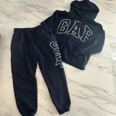 GAPロゴ入りスウェット セットアップ SM ネイビー 紺 パーカーズボン