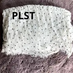 PLST プラステ　ストール　レーヨン製　ドット柄　白黒　薄手のサムネイル