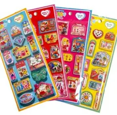 【正規品】マインドウェイブ たのしいおもちゃシール文具女子 4点セット