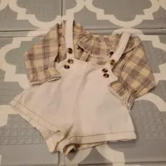 ベビー　サロペット　ショートパンツ　ブラウス　トップス　セット　韓国子供服　73