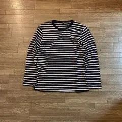 に*と様 00s old uniqlo マルチボーダー ロンT ネイビーy2k