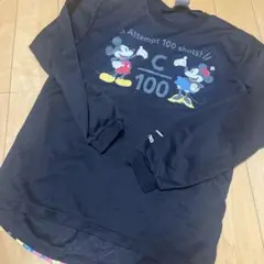 ミッキーマウス 長袖Tシャツ ブラック