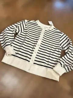 新品タグ付　長袖ボーダーカットソー　長袖カーディガン　前開き