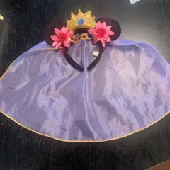 キッズ用　ミニーちゃん紫色の王冠カチューシャ