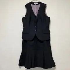 事務服　アルファピア　ALPHAPIER ベストスーツ　ネイビー濃紺　ストライプ