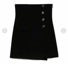 SNIDEL ハイウエストキュロットショートパンツ BLK 0