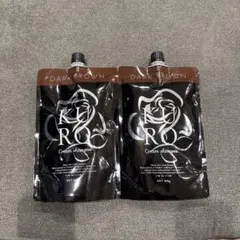 新品】KURO ヘアカラークリームシャンプー ダークブラウン400g×2個