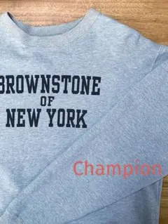 【Champion（チャンピオン）】プリント トレーナー グレー XL