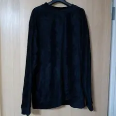 【レディース服・ワークマン】コーデュロイ 長袖Tシャツ ブラックLサイズ