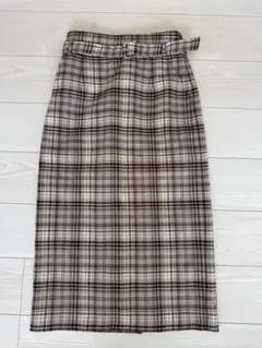 LOWRYSFARMチェック柄タイトスカート