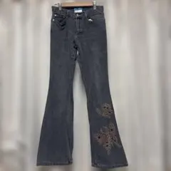 00s archive Black Flare Denim grunge y2k