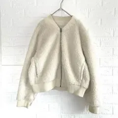 ユニクロ UNIQLO 防風アウター フリース リブ ブルゾン L モコモコ