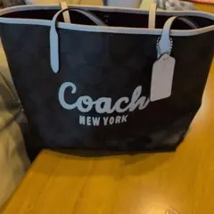 極美品☆彡Coach トート、ショルダーバッグ ダークブラウン ロゴ入り