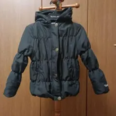 黒 フード付き 中綿コート