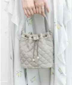 【RANDA】2WAYビジューキルティングショルダーバッグのサムネイル