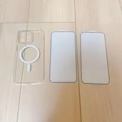 iPhone 15 Pro Max ケースMagSafe 透明　保護フィルム2枚