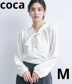 【coca】コカ ボウタイブラウス M ホワイト