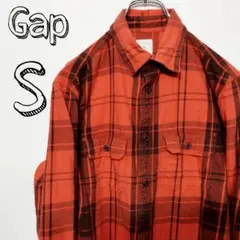usa古着 Gap ネルシャツ　S レッド　ブラック　チェック