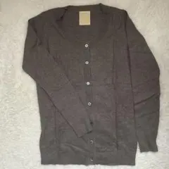 <新品.タグ付>ベージュグレー ニットカーディガン