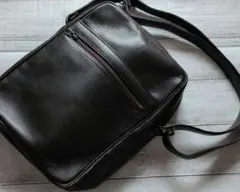 ダークブラウン レザー　ショルダーバッグ