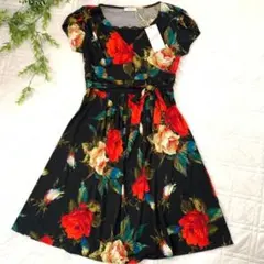 新品❤️FIFILLES PARIS フィフィーユパリ 花柄 ワンピース バラ